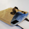 Bolso de tela Robusta detalle de los bolsillos interiores