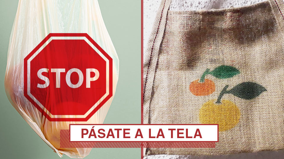 Pásate a las bolsas de tela y renuncia a las bolsas de plástico